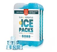 Healthy Packers Ice Packs for Lunch Bags - Original Cool Pack | Slim & Long-Lasting Reusable Ice Pack for Lunch Box, Lunch Bag and Cooler | Freezer Packs for Coolers (3 Pack)
