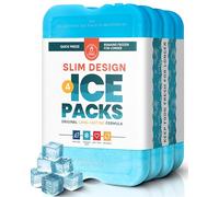 Healthy Packers Ice Packs For Lunch Box - Ice Blocks for Cool Bags and Cool Box - Ideal Freezer Blocks for Lunch Box - Original Long- Lasting Formula (4 Pack)