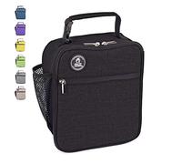 Healthy Packers Insulated Lunch Box for Adults and Kids - Professional Work Lunch Bag for Men and Women - Spacious and Heavy Duty School Lunchbox for Boys and Girls (Black)