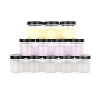 Healthy Packers Small Plastic Jars with Lids (120 ML, 12 Pack) - Clear Plastic Food Storage Containers- Great for Your Slime, Jam, Creams and More! - BPA Free