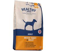 Healthy Paws Premium Dry Dog Food Hypoallergenic Healthy Gluten Free Digestible Natural Turkey and Millet Complete Nutrition for Adult Breeds - 12Kgs