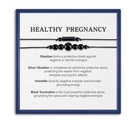 Healthy Pregnancy Gift Moonstone Bracelet for New Mon to Be First Time Mom Gifts Spiritual Bracelet Mothers Day Christmas Gifts, M, Brass, Cubic Zirconia