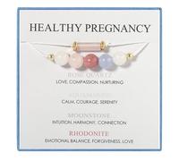 Healthy Pregnancy Gift, Pregnancy Gifts for Expecting Mom, Rose Quartz, Aquamarine, Moonstone, Rhodonite Bracelet for Women, First Time Mom Gifts, Hope Spiritual Bracelet, Handmade Chrismas Jewelry