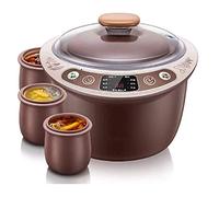Healthy Purple Clay Slow Cooker - 2.5L Smart Electric Stewing Pot with Timer for Flavorful Steam-Cooked Soups - Ideal for Family Meals and Healthy Cooking