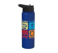 Healthy Sleep Well be Active Repeat Athletes Stainless Steel Insulated Water Bottle