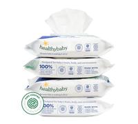 HealthyBaby Our Wet Wipes | EEC Verified Safe | 100% Water & Plant Based | Odourless and Safe for Sensitive Skin | Fragrance-Free and Completely Chlorine Free (4 Packs, 256 Wipes)