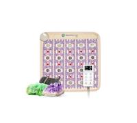 Healthyline Advanced Infrared Heating Pad - Magnetic Therapy - Amethyst, Tourmaline and Jade Gemstones - Heat Mat for Muscle and Joint Pain Relief (20" x 20" Small)