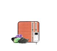 HealthyLine Far Infrared Small Heating Pad - Soft Mat Filled with Amethyst, Tourmaline and Obsidian Gemstones - Negative Ion Therapy, EMF Blocking, Pain Relief - Inframat Pro