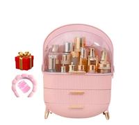 HealthyMoov Makeup and Cosmetics Organiser Drawer Storage Tray Beauty Products Perfumes 2 Levels for Storing Cosmetics Perfumes and Jewellery Pink Gift Headband and Bracelets Washing, Pink