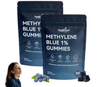 Healthyoa Methylene Blue 1% Gummies, 2026 New Methylene Blue Gummies, Non-GMO & Gluten Free, Methylene Blue Supplement - 30 Count (2 Bags)