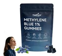 Healthyoa Methylene Blue 1% Gummies, 2026 New Methylene Blue Gummies, Non-GMO & Gluten Free, Methylene Blue Supplement - 30 Count (1 Bag)