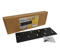 HEALUA Industrial Key Rack Black Modern Key Hooks for Wall -Holds 9 Sets of Car Keys or House Keys -Minimalist Key Holder & Organiser with Fixings