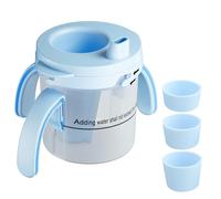 Healvaluefit Dysphagia Cup for Adults - 5cc/10cc/15cc Spill-Proof Drinking Cup for Elderly | IDDSI Levels 0-2 | Choke Prevention | Removable Handles | Nose Cutout Design