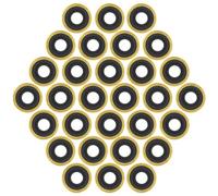 Healvaluefit Oxygen Tank Regulator Brass Yoke Washer O Ring Seals Brass with Rubber - Pack of 30