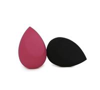 Healvian 1 Box Heart Shape Cosmetic Sponge Dual-purpose Flocking Beauty Makeup Eggs for Foundation Blending Wet Dry Use Reddish Black Powder Puff