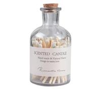 Healvian 1 Matches Wedding Decor Vintage Glass Vintage Gifts Aroma Candle Match Scented Candle Match Matches Glass Jar with Wood Cork White Glass Cartridge
