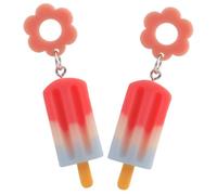 Healvian 1 Pair Colorful Ice Cream Drop Earrings for Women Cute Dangle Ear Jewelry Creative Summer Dessert Design for Parties Birthdays and Everyday Wear