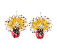 Healvian 1 Pair Daisy Flower Earrings with for Women Cute Lightweight Floral Jewelry Birthday Unique Accessories