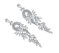 Healvian 1 Pair Delicate Dangle Earrings for Women Rhinestone Ear Pendants for Weddings Banquets and Gatherings Stunning Jewelry to Enhance Your Style Fashionable Accessories to Capture