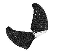 Healvian 1 Pair Devil Horn Hair Clips for Halloween Party, Lightweight and Wear-resistant Black Ox Horn Hairpins with Acrylic Diamond, Unique Design Hair Accessories for Cosplay Occasions