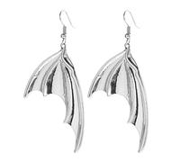 Healvian 1 Pair Gothic Bat Wing Dangle Earrings for Women Elegant Halloween Jewelry for Cosplay Parties and Daily Wear Chic Vampire Inspired Accessories
