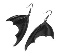 Healvian 1 Pair Gothic Bat Wing Dangle Earrings Vintage Punk Halloween Jewelry for Accessory for Spooky Celebrations Skin Friendly Design