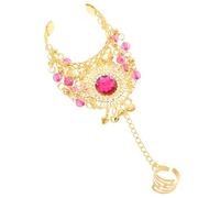 Healvian 1 Pair Lightweight Boho Belly Dancer Bracelets with Rhinestones for Women, Unique Metal Costume Accessories Enhancing Stage Presence for Holiday Performances