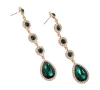 Healvian 1 Pair Rhinestone Chandelier Earrings for Women Unique Teardrop Dangle Statement Earrings Fashionable and Accessories for Formal Events and Everyday Wear