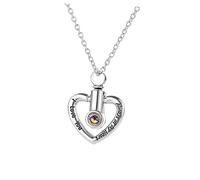 Healvian 1 PC Creative Cast Shadow Necklace Languages I Love You Pendant for Women for Anniversaries Birthdays Weddings Durable Lightweight Design