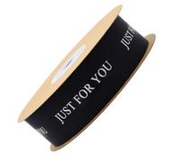 Healvian 1 Roll Grosgrain Ribbon Rib Tape Black Polyester Soft Elegant Stylish Ribbon Roll for Cake Decorations Wedding Party Craft Accessories