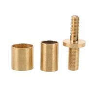 Healvian 1 Set Copper Walking Stick Joint Set with Anti-Slip Ferrules for Elderly Cane Repair Hardware Kit for Senior Mobility Support Indoor Outdoor Use