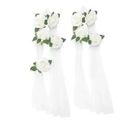 Healvian 1 Set Decoration of The Front of The Wedding Floor Artificial Floral Decor Wedding Favors Car Marriage Flower Centerpieces Bridal Fake Ornament Car Decorations Silk