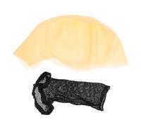 Healvian 1 Set Latex Bald Cap for Adults Comfortable Stretchy Bald Head Wig Caps with Mesh Hair Nets for Cosplay Halloween and Performance Costumes for Skeleton Monk and Nun Looks