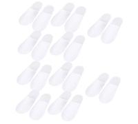 Healvian 10 Pairs Disposable Non-slip Hotel Slippers Breathable Lightweight Guest Shoes for Travel Home Spa Use Comfortable Portable Footwear
