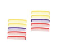 Healvian 10 pcs Giant Comb Oversized Wide Tooth Plastic Hair Combs for Halloween Carnival Party Pranks Cosplay Durable Lightweight Funny Red Yellow Purple