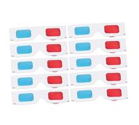 Healvian 10 pcs Glasses for Movies and Games Paper Frame Anaglyph Glasses Stylish Viewing for Home Cinema Easy to Use Red Blue for All Content
