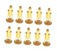 Healvian 10 Pcs Gold Metal Cuff Buttons for Men Round Fashion Cufflinks for Shirt Sleeves Easy to Fix and Remove Suitable for Casual and Formal Occasions Unique Gift for Birthdays and
