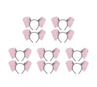 Healvian 10 Pcs Lightweight Cartoon Elephant Ears Headband Made of Cloth and Iron, Eye Catching Animal Costume Accessory for Festive and Dress up Party