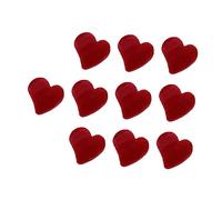 Healvian 10 Pieces Mini Red Flocking Heart Hair Claw Clips Small Jaw Clamps for Girls Women Hair Styling Accessories Side Bangs Hold