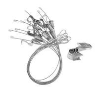 Healvian 10 Sets Picture Rail Hanging Kit with Adjustable Stainless Steel Wire Picture Hanging Hooks for Art Exhibitions and Home Easy to Install