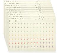 Healvian 100 Days Countdown Study Planner Sheets, 10pcs Daily Schedule Planning Pads with Time Management Charts for Student Self-discipline and Life Organization