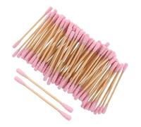 Healvian 1000pcs Dual-ended Cotton Swabs with Wooden Handles Pink Spiral Makeup Applicators for Precise Makeup Removal and Application Soft Skin-friendly Cosmetic Buds for Ear Care and