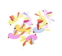 Healvian 100pcs Decorative Printed Wooden Buckle Adorable Sewing Buttons Colorful Animal Pattern Design Natural Wood Practical Craft Scrapbooking Supplies Random Color