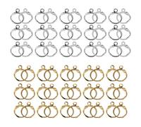Healvian 100pcs Earring Findings Leverback Dangles Earring Hooks Open Jump Rings Round Huggie Hoops Clasps for DIY Crafts Jewelry Making Holiday