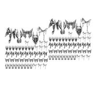 Healvian 100pcs Goth Skull Nail Charms Alloy Nail Art Accessories for Halloween