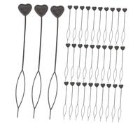 Healvian 100pcs Heart Hair Beader Automatic Bun Hair Tool and Ponytail Maker for Updo Styling Easy Braiding Kit for Daily Use