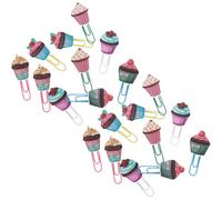 Healvian 100pcs Ice Cream Shaped Metal Paper Clips Portable Bookmarking Set for Business Cards and Envelopes Cute and Colourful Paper Clip Set for Office and School Supplies Assorted Style