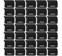 Healvian 100Pcs L-Shaped Plastic Corner Edge Protectors for Cargo Loads, Heavy-Duty Black Plastic Cord Guards Compatible with Flat Straps Up to 2Cm, Packaging and Moving Protection