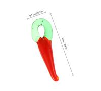 Healvian 100Pcs Red Pepper DIY Loose Glass Beads for Jewelry Making, Mixed Size Pendant Charms for Necklace Bracelet Crafts in Arts Crafts