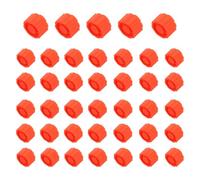 Healvian 100pcs Red Plastic with Airtight Sealing, Luer Lock Caps for Precise Glue and Ink Dispensing, Suitable for Syringe and Feeding Tube Use in DIY Applications